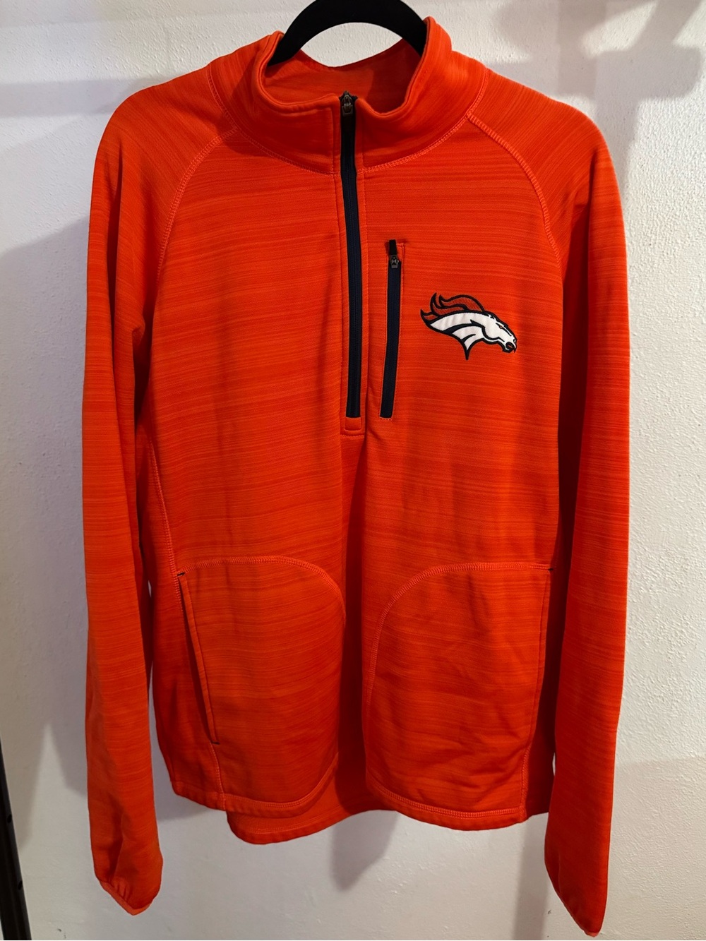 NFL Denver Broncos Orange Half-Zip Pullover